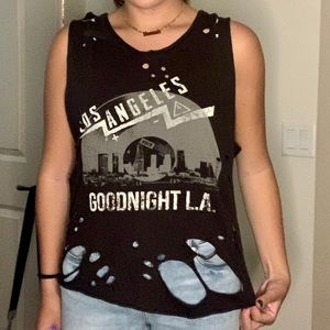 Vintage Havana + Graphic band tank + Los Angeles
